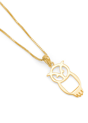 14k Gold Owl Necklace | Chi Omega Owl