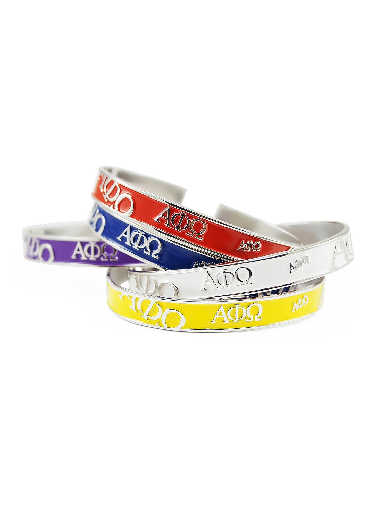 Accessories - Alpha Phi Omega Bangle Cuff Bracelet (Multi Colors Available)