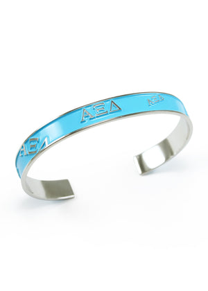Accessories - Alpha Xi Delta Light Blue Bangle Cuff Bracelet