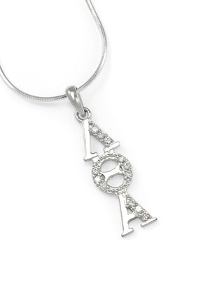 Accessories - Lambda Theta Alpha Sterling Silver Lavaliere With Simulated Diamonds