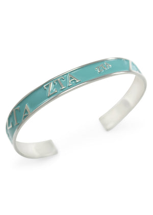 Accessories - Zeta Tau Alpha Sorority Bangle Cuff Bracelet (Turquoise)