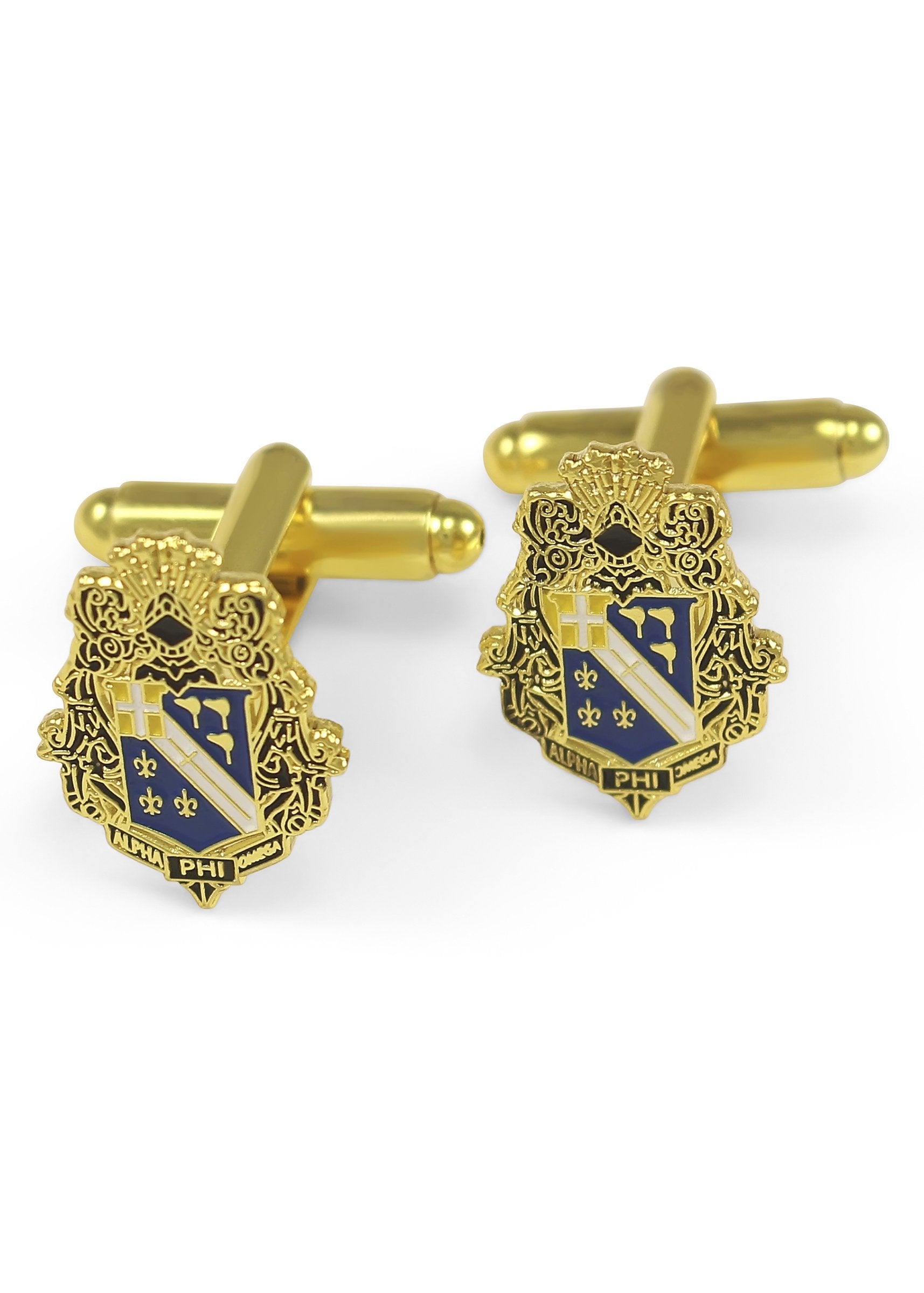 Cuff Links - Alpha Phi Omega Fraternity Crest Cuff Links