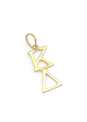 Necklace - 14k Solid Gold Kappa Delta Lavaliere