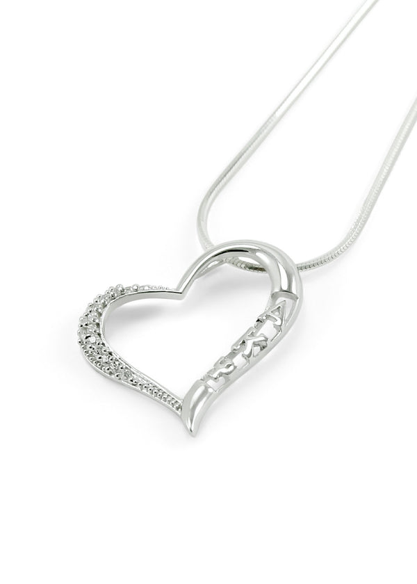 Diamonluxe heart fashion necklace