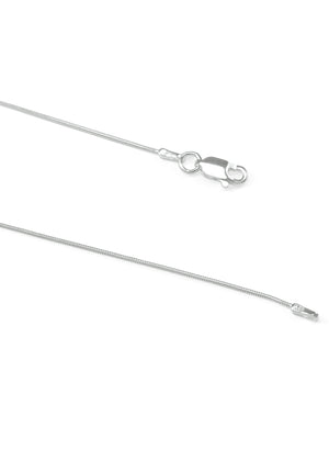 Necklace - Chi Omega Sterling Silver Diagonal Lavaliere With Simulated Diamonds