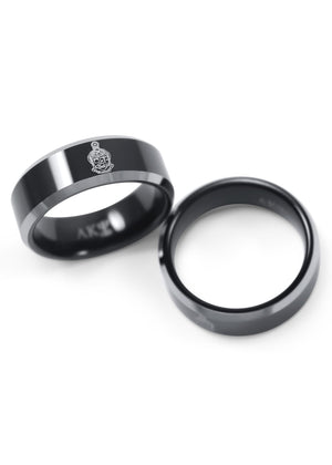 Ring - Alpha Kappa Psi Black Tungsten Ring