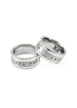 Ring - Alpha Phi Omega Tungsten Ring