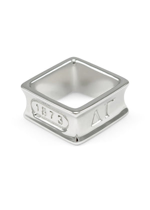 Ring - Delta Gamma Sterling Silver Square Ring