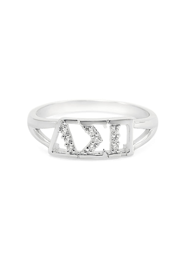 Delta sigma theta deals sterling silver ring