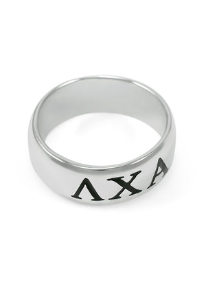 Ring - Lambda Chi Alpha Sterling Silver Wide Band Ring