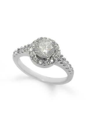 Ring - Romantic Juliet Ring With Simulated Diamonds