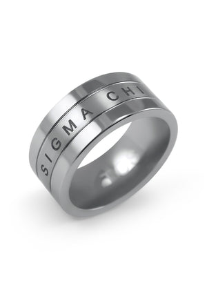 Ring - Sigma Chi Fraternity Tungsten Ring With Founding Date