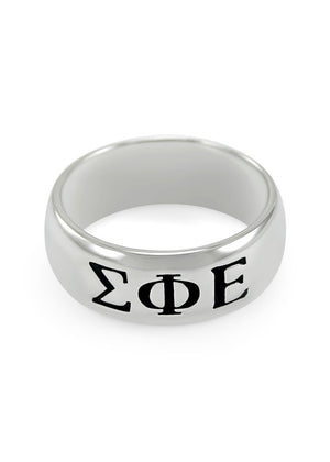 Ring - Sigma Phi Epsilon Sterling Silver Wide Band Ring