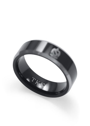 Ring - Tau Kappa Epsilon (TKE) Black Tungsten Ring