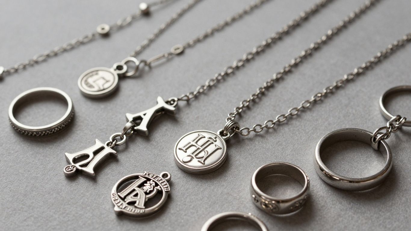 Elegant Greek life jewelry collection with symbols.