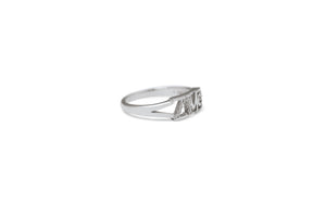 Zeta Mu Phi Sterling Silver Ring with CZs