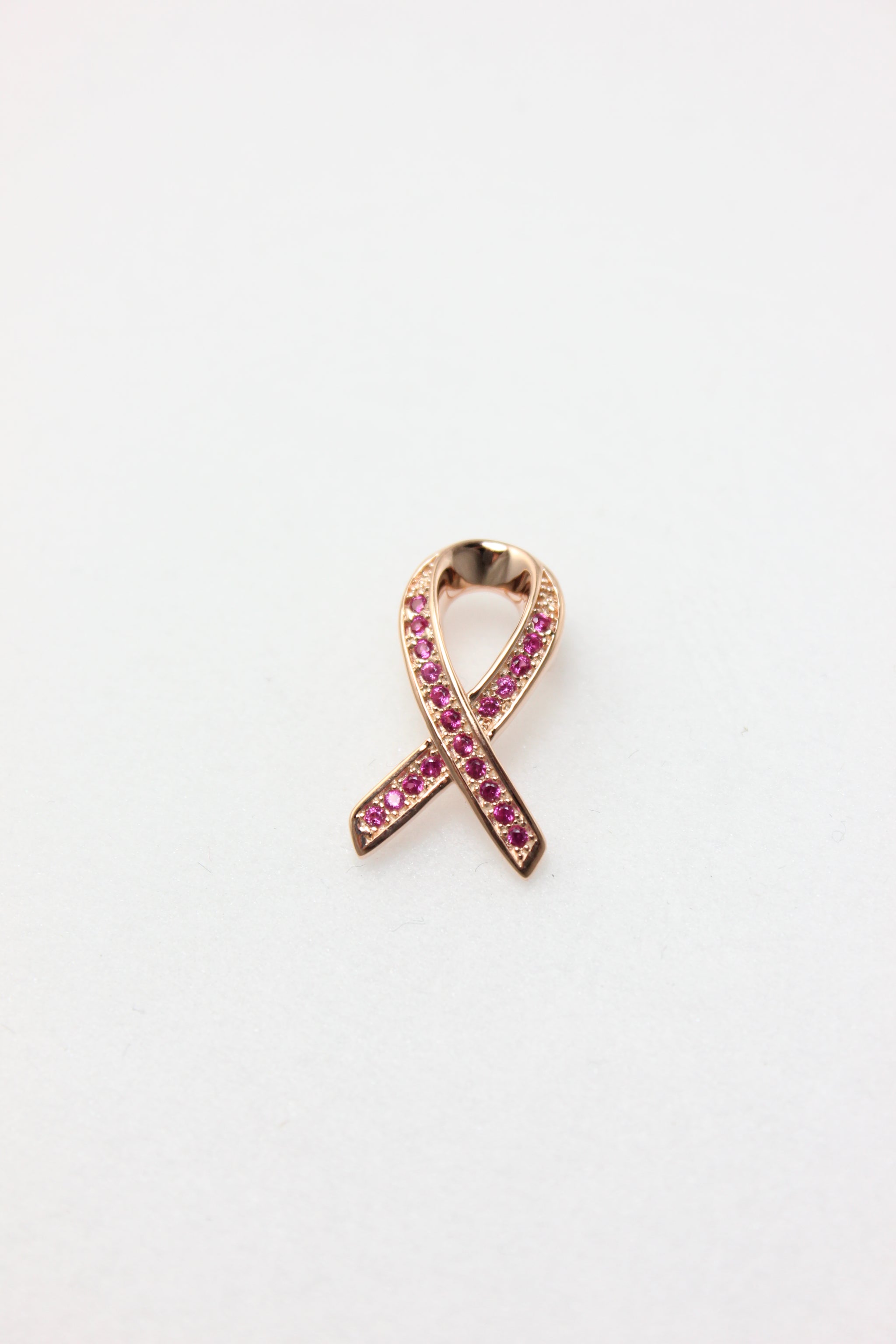 14K Gold Breast Cancer Awareness Ribbon Pendant The Collegiate