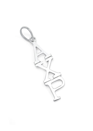 14k Solid White Gold Alpha Chi Rho Lavaliere
