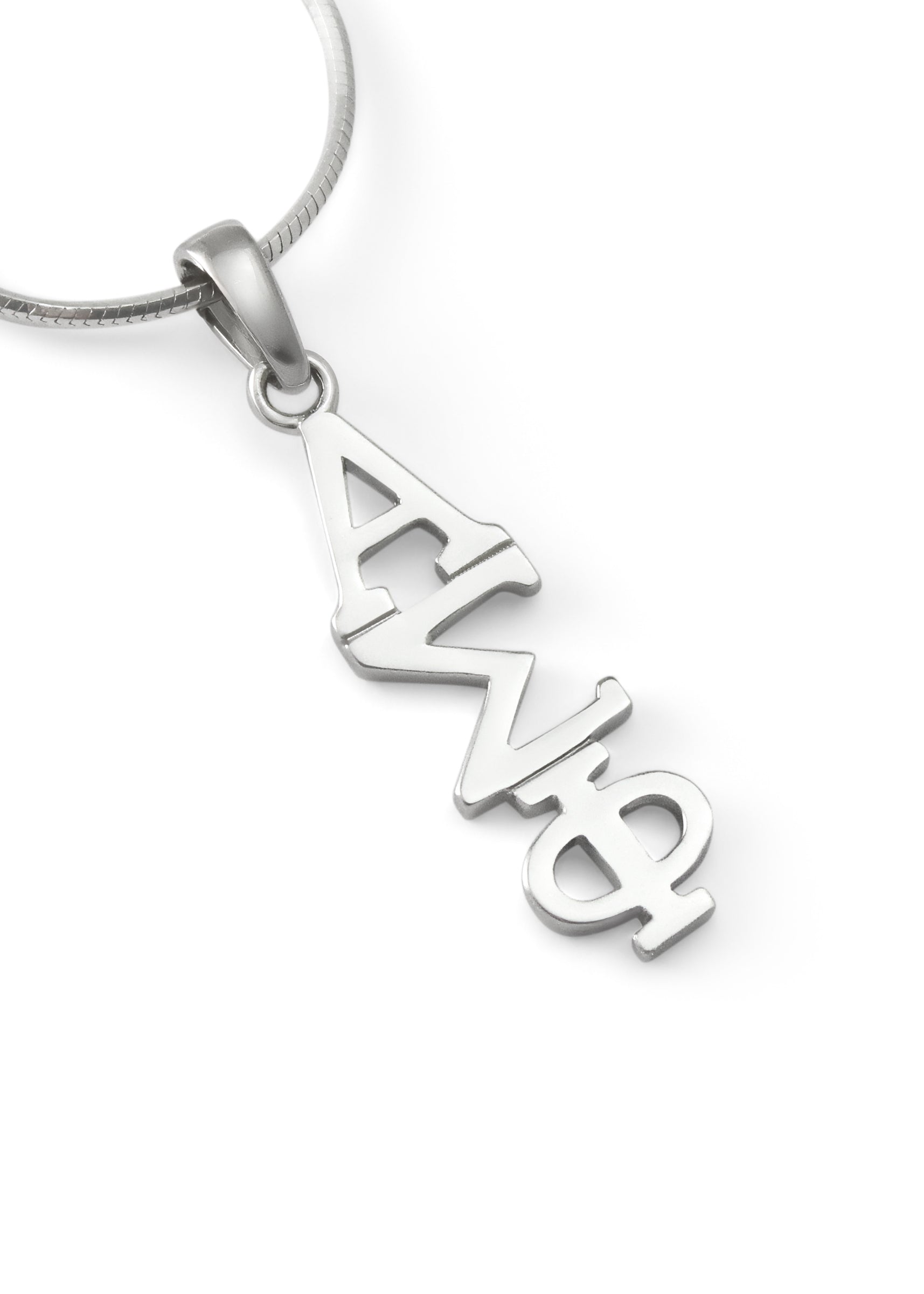 Alpha Sigma Phi Classic Sterling Silver Lavaliere Pendant