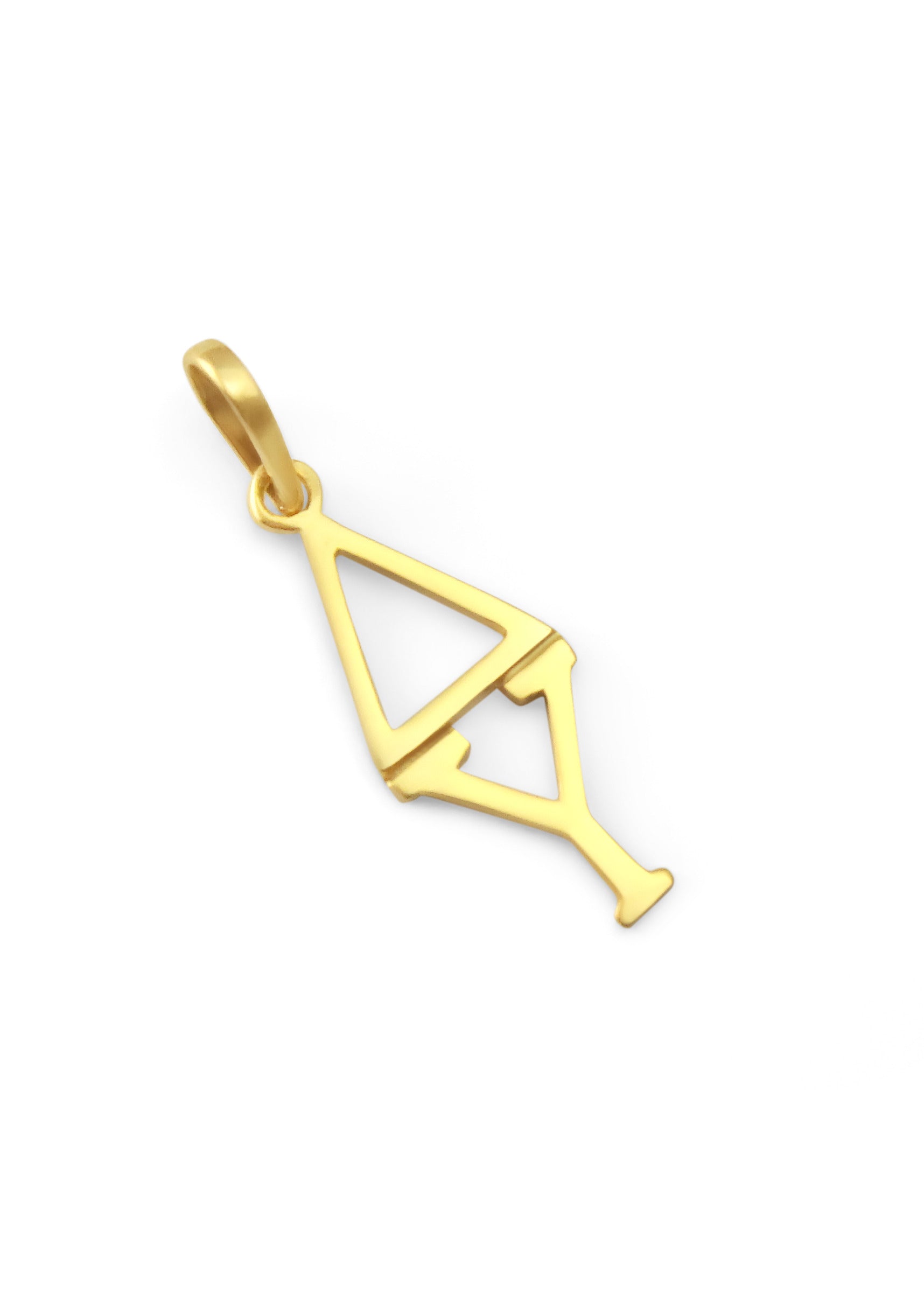 Delta Upsilon 14k Solid Yellow Gold Lavaliere