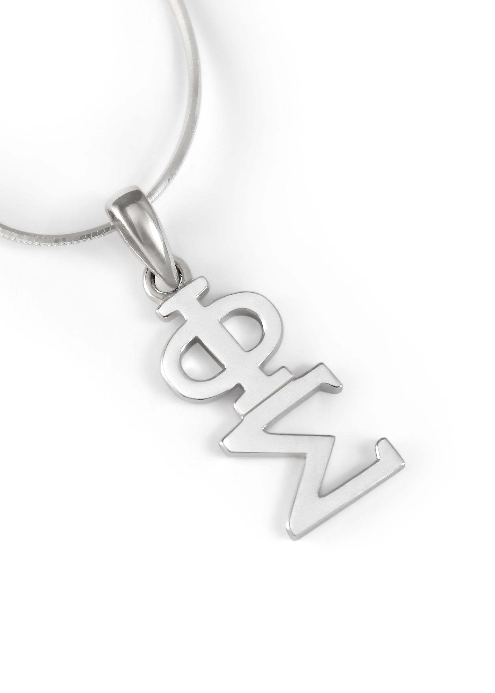 Phi Sigma Classic Sterling Silver Lavaliere Pendant