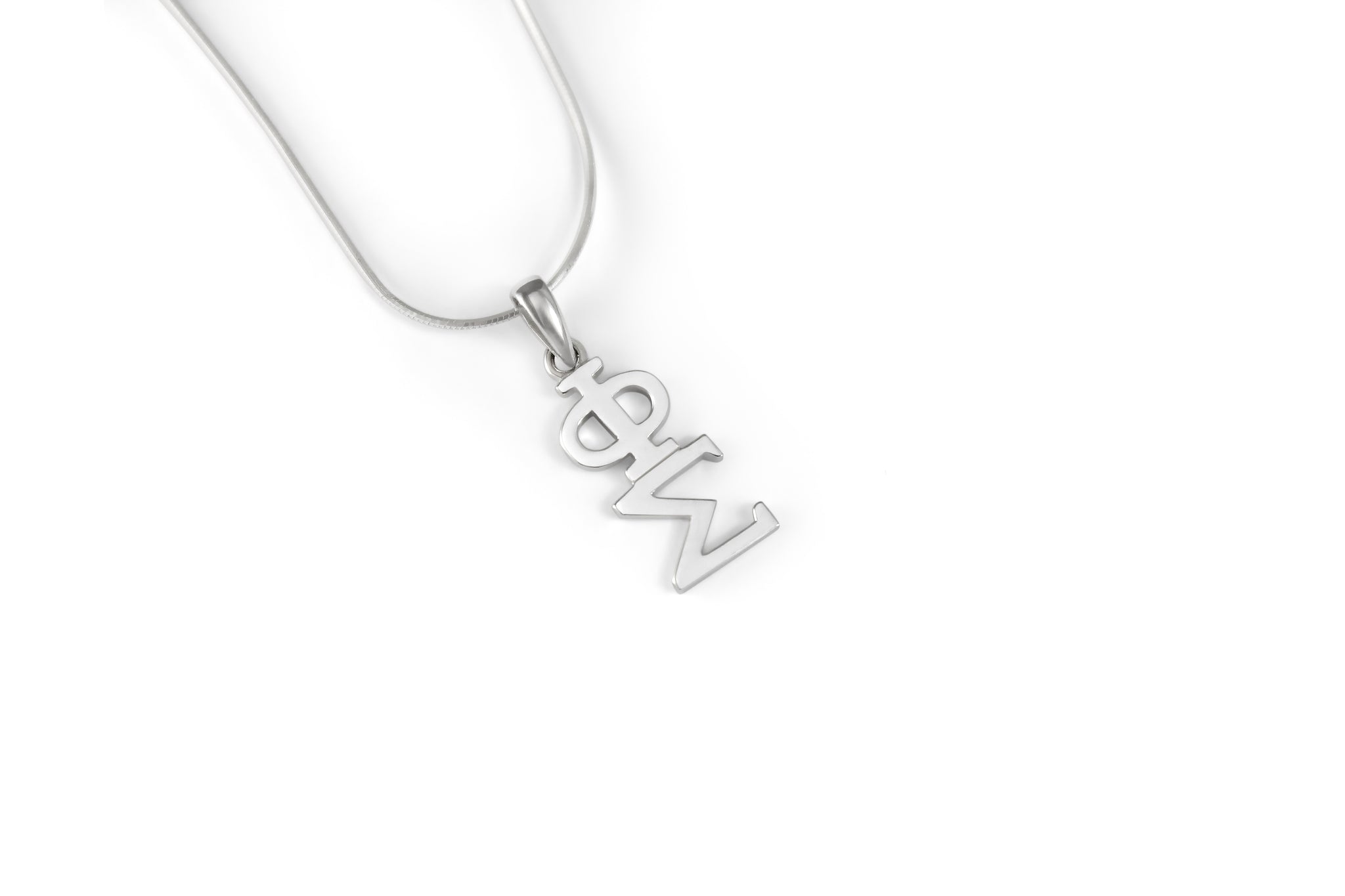 Phi Sigma Classic Sterling Silver Lavaliere Pendant