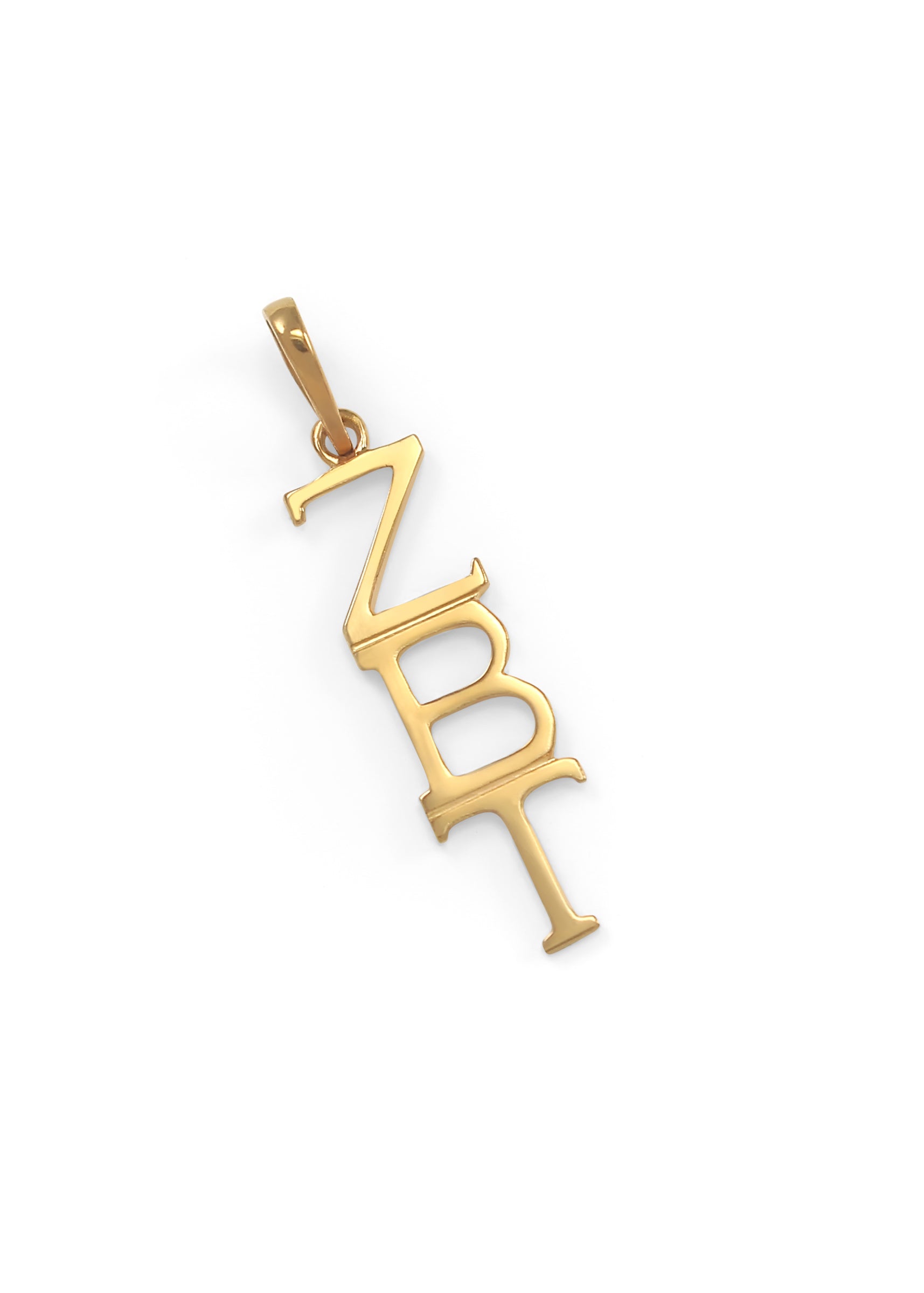 14k Solid Yellow Gold Zeta Beta Tau Lavaliere