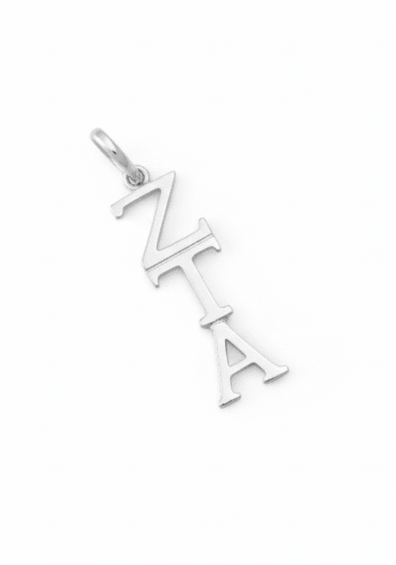 14k White Gold Zeta Tau Alpha Lavaliere