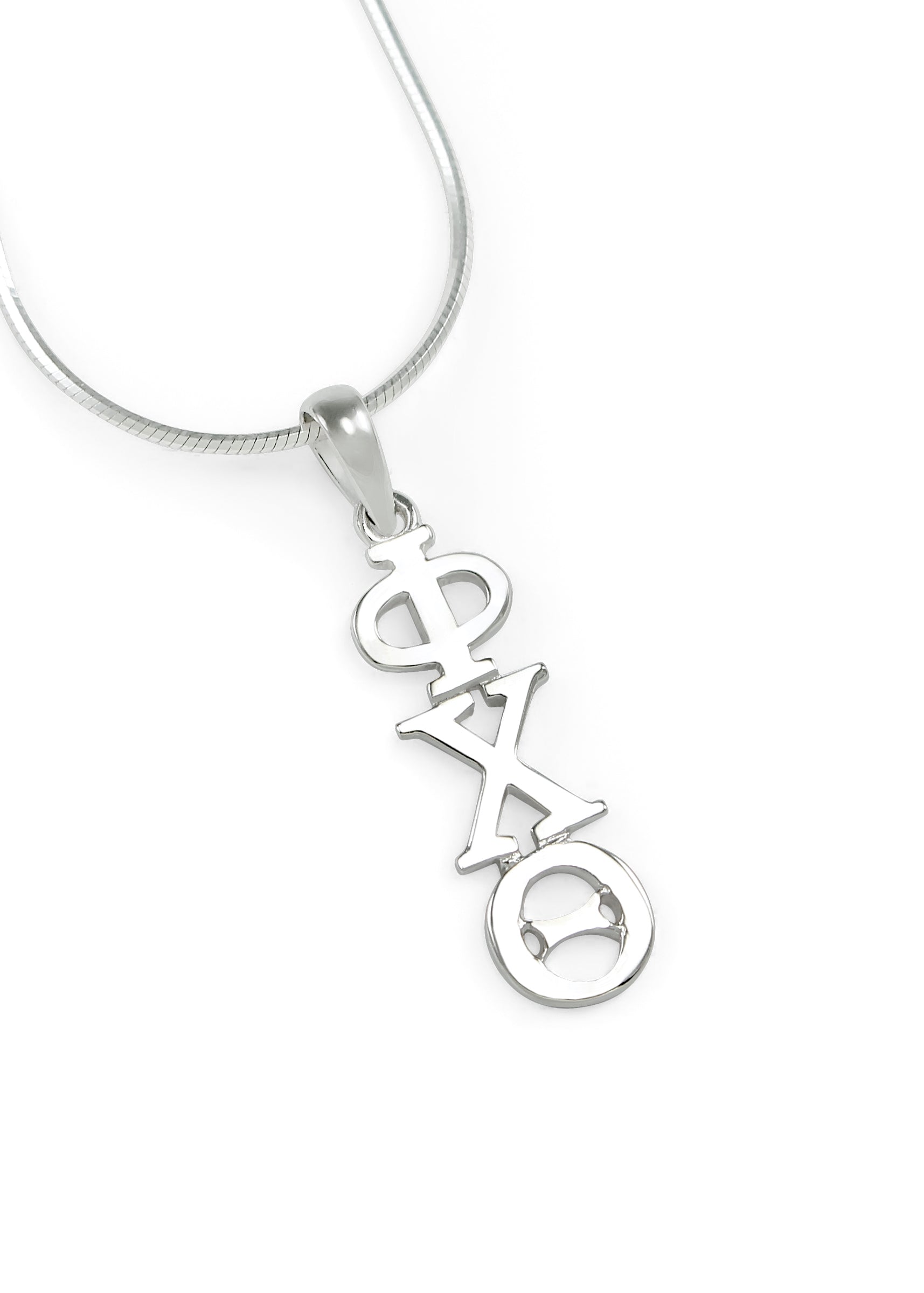 Phi Chi Theta Classic Sterling Silver Lavaliere Pendant