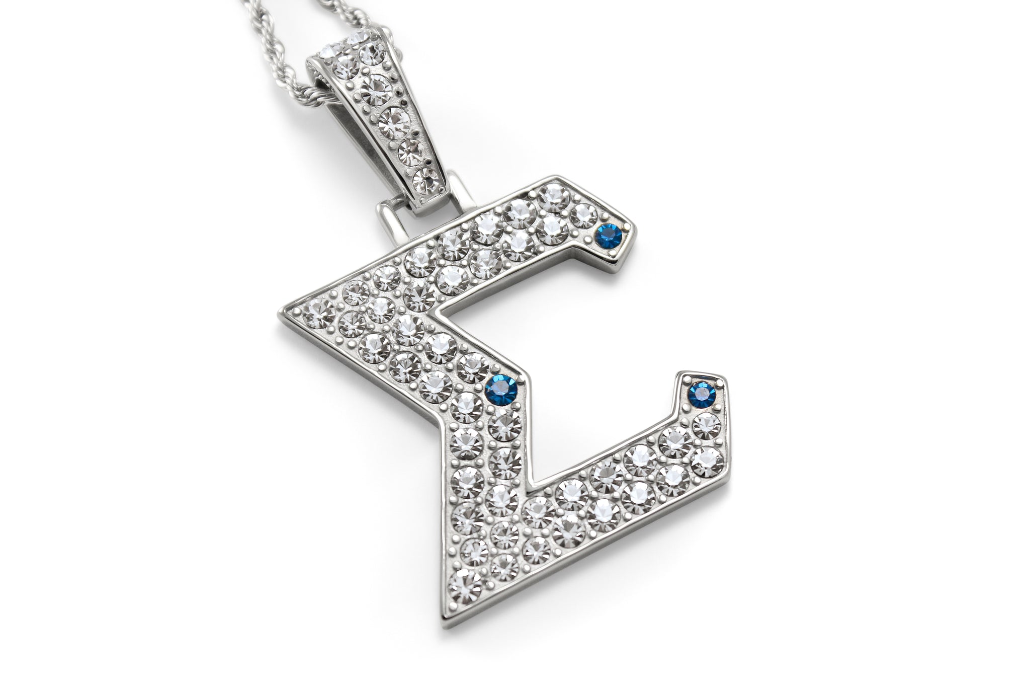 Big Sigma Pendant Phi Beta Sigma Letter Pendant Necklace // Stainless Steel 24" Chain
