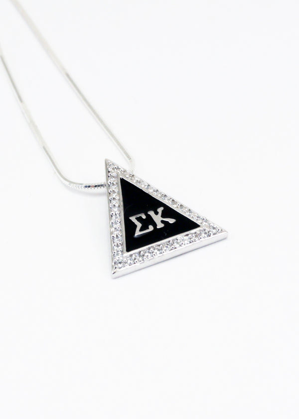 Sigma Kappa Triangle Shaped Lavaliere with simulated diamonds - The ...
