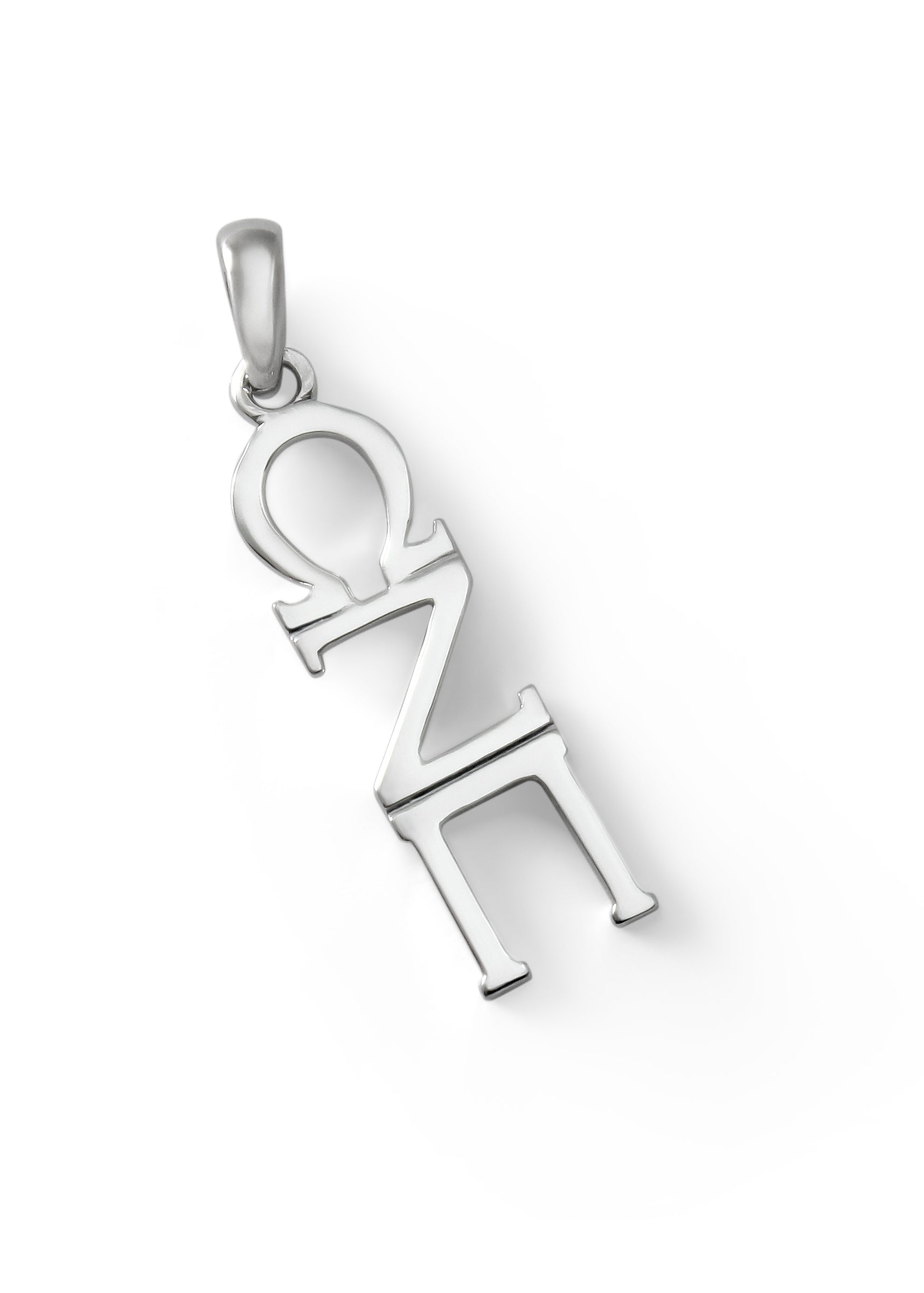 Omega Zeta Pi Classic Sterling Silver Lavaliere Pendant