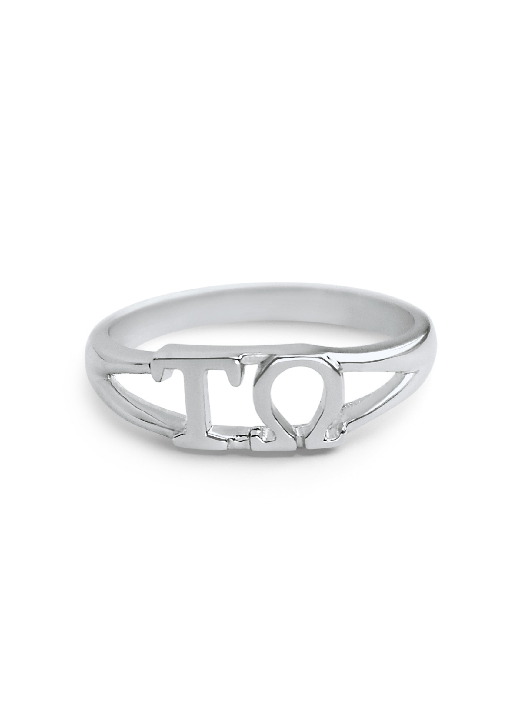 Tau Omega Sterling Silver Ring
