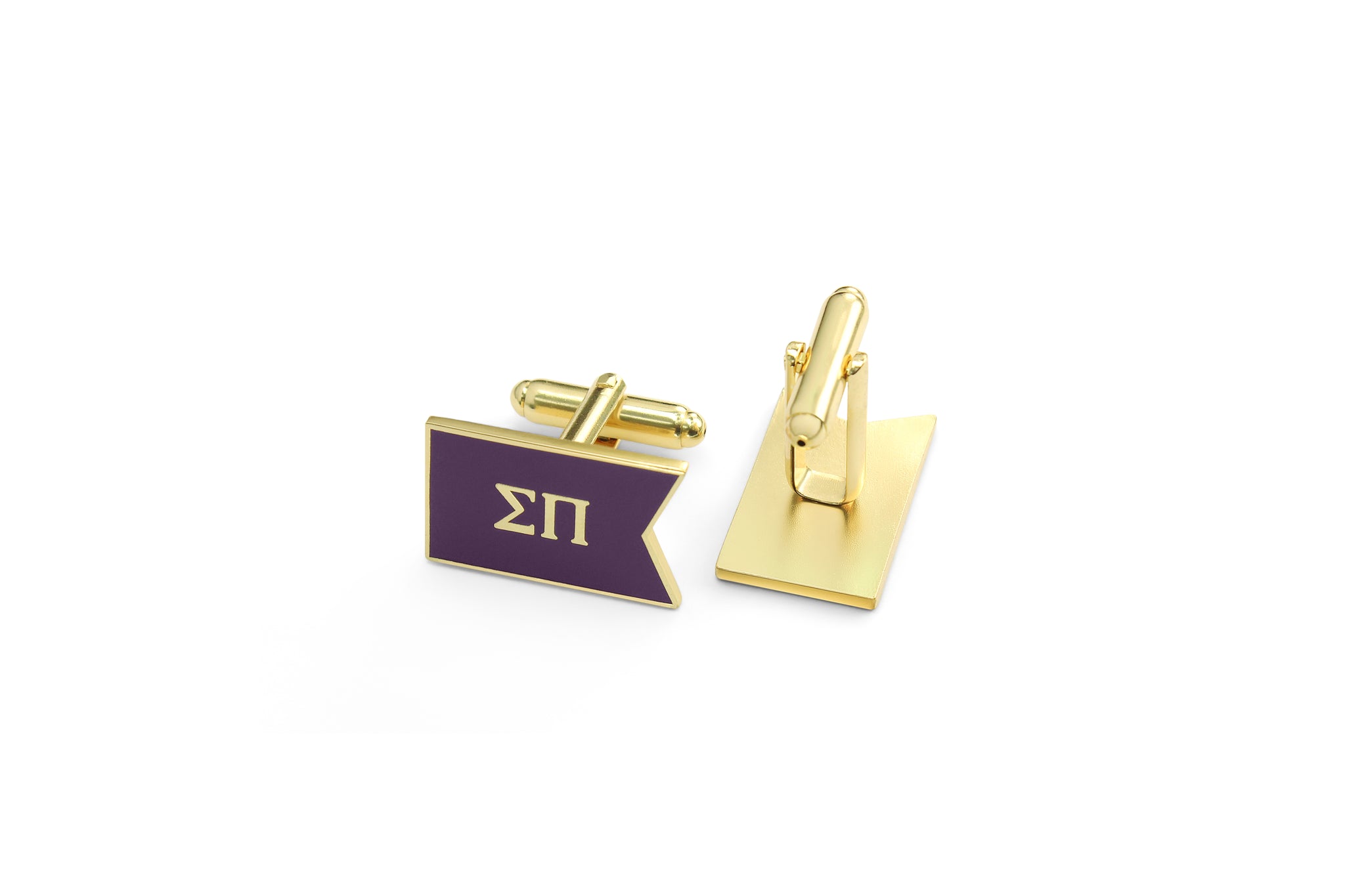 Sigma Pi Gold Plated Fraternity Cuff Links