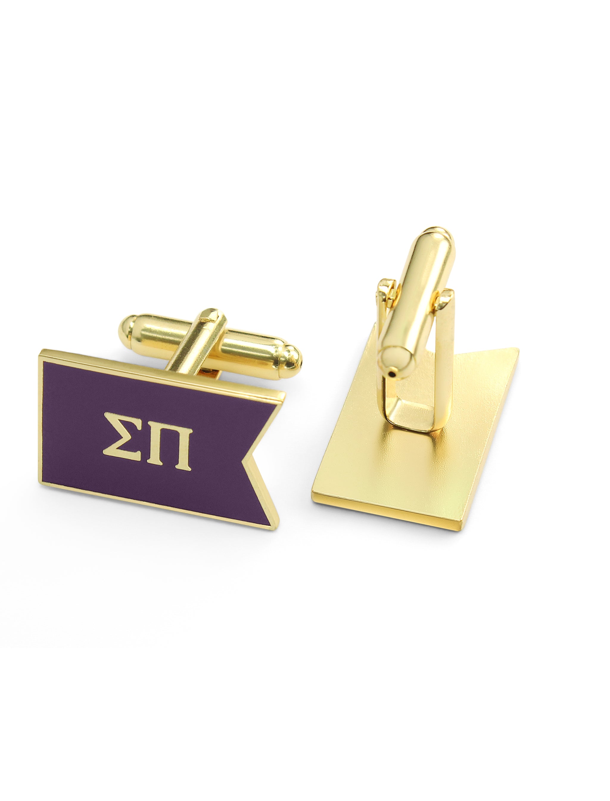 Sigma Pi Gold Plated Fraternity Cuff Links