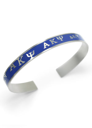 Accessories - Alpha Kappa Psi Bangle Cuff Bracelet (Blue)