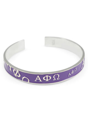 Accessories - Alpha Phi Omega Bangle Cuff Bracelet (Multi Colors Available)