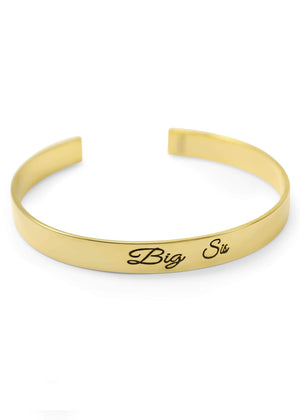 Accessories - Big Sis Bangle Cuff Bracelet (gold)