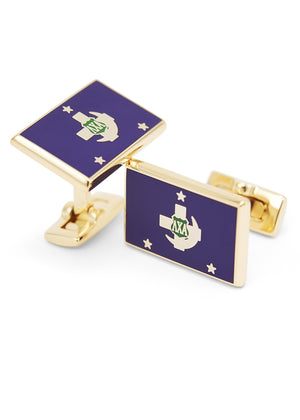 Accessories - Lambda Chi Alpha Gold Plated Flag Cufflinks