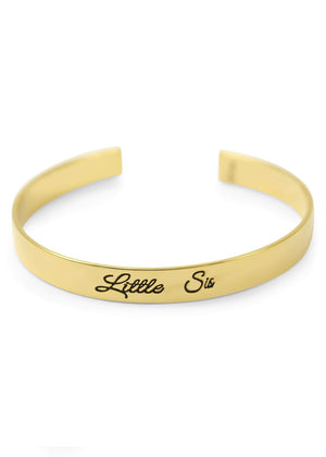 Accessories - Little Sis Bangle Cuff Bracelet (gold)