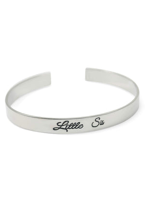 Accessories - Little Sis Bangle Cuff Bracelet (silver)