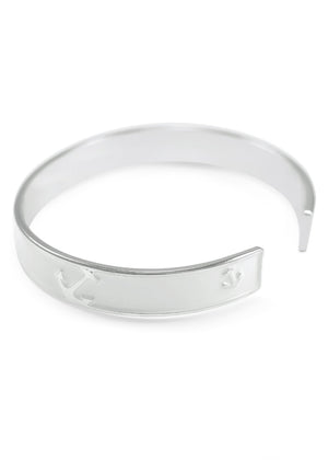 Accessories - Nautical Frosty White Anchor Cuff Bracelet
