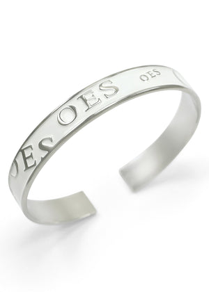 Accessories - Order Of The Eastern Star OES Bangle Bracelet With White Enamel
