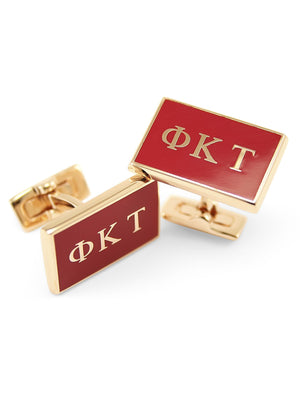 Accessories - Phi Kappa Tau Gold Plated Flag Cufflinks