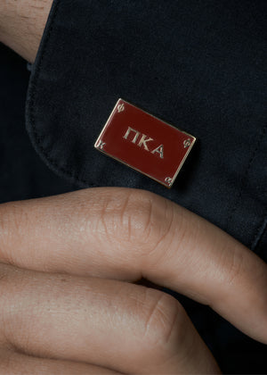 Accessories - Pi Kappa Alpha Gold Plated Flag Cufflinks