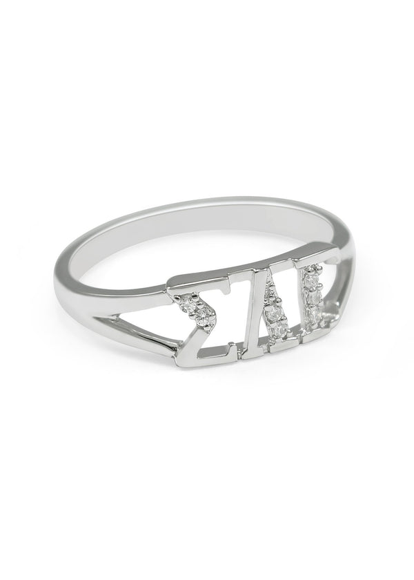 Sigma Lambda Gamma Silver Ring | ΣΛΓ Sorority Jewelry & Accessories ...