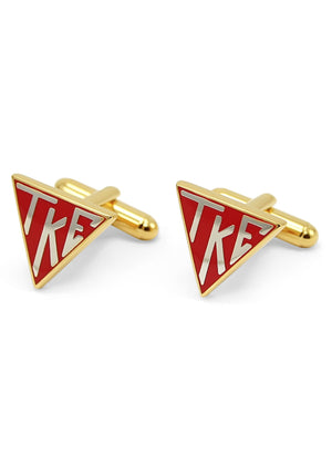 Accessories - Tau Kappa Epsilon Triangle Cufflinks (Gold-Plated)