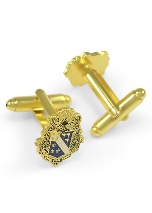 Cuff Links - Alpha Phi Omega Fraternity Crest Cuff Links