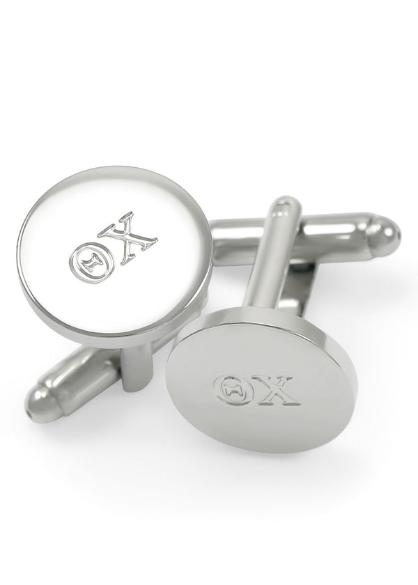 Silver Round Cufflinks