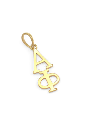 Necklace - 14k Solid Gold Alpha Phi Lavaliere